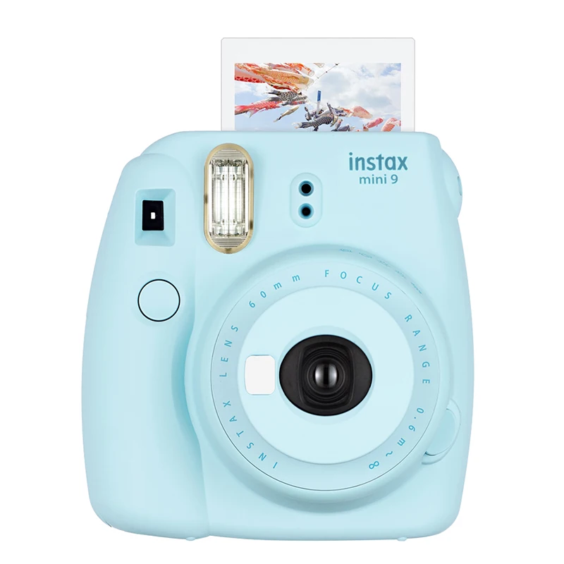 Новинка, 5 цветов, Fujifilm Instax Mini 9, комплект для фотоаппарата мгновенной фотосъемки с холщовым чехлом, чехол для переноски с плечевым ремнем, пленка Instax Mini - Цвет: Ice Blue