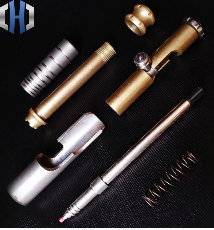 Tactical Pen Attack Pen Titanium Alloy Self-defense Broken Window Self-defense Gun Plug Pen Button