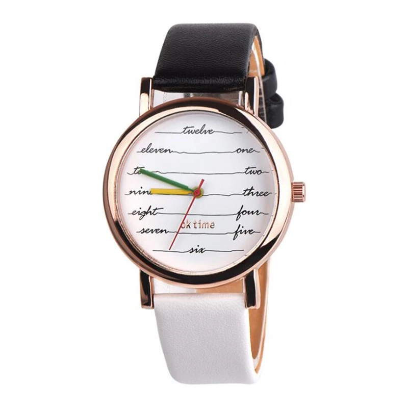 

Temperament Leather Quartz Wach Women Lady Brand Design Multicolor Dial Analog Wrist Watches Women's Dress Clock Relogio 2019