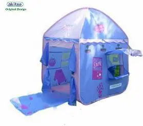 Akitoo, новинка, 115*120*85 см, большие детские палатки, принцесса, для дома, в помещении, на улице, игровой домик, детский игрушечный домик, портативный бассейн с океанским шариком - Цвет: Лиловый