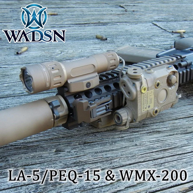 Wex396 + Ne04014 + Wex177 Wadsn Bloco Acessório Inclui La-5c - Peq 15 Laser Vermelho Wmx 200 Lanterna Interruptor Duplo Iii Kit 8 Wadsn bloco iii acessório kit inclui LA-5C