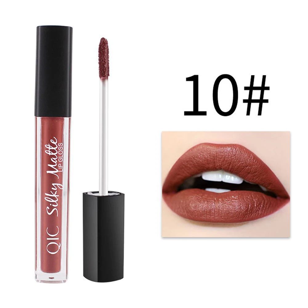 QIC 1PC Matte Lipstick Long Lasting Lipstick Waterproof Matte Lip Gloss