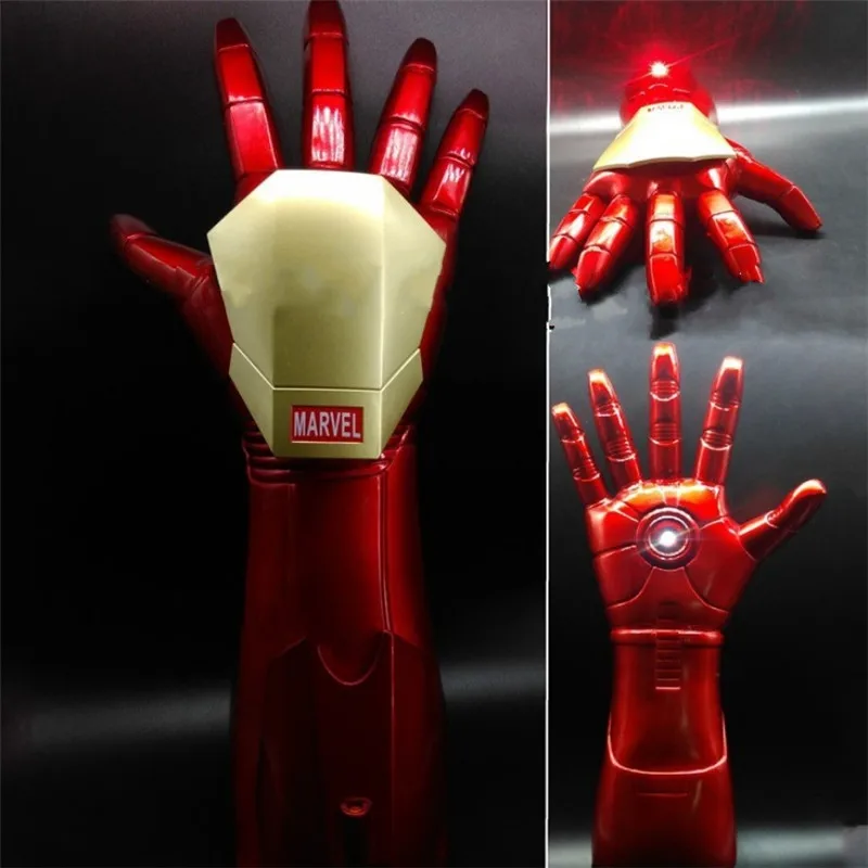 

1:1 scale Iron Man LED Light Wearable Gloves Arm Figure Model Toy Glove Cosplay Costume Party Kids Gift Toys