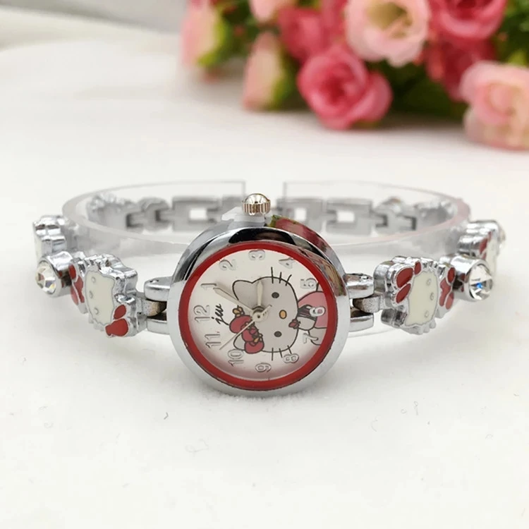 

Cute children watch KT cat student watch Hello Kitty Korea cartoon Bracelet Watch