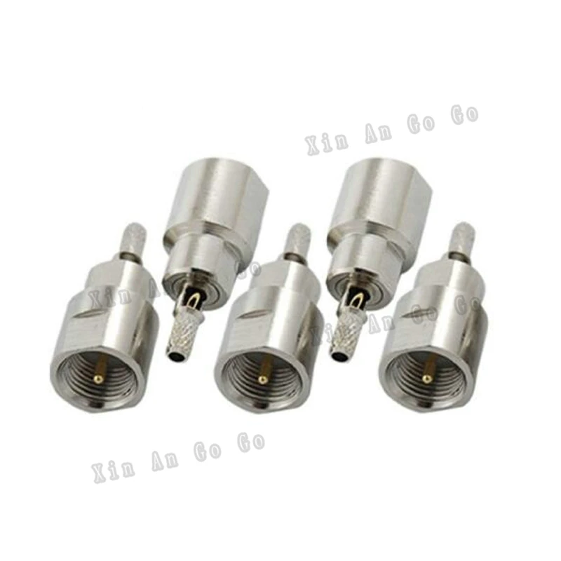 FME Мужской обжимной RF Coxial разъем штекер прямой для RG316 RG174 LMR100 коаксиальный кабель