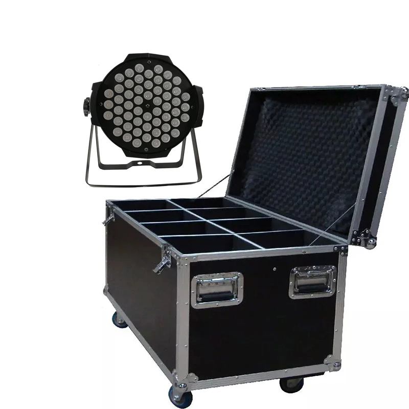 8PC/Lot 54X3W RGB 3IN1 LED Par Light +Flight Case/ DMX512 Aluminum Disco Stage Equipment | Лампы и освещение