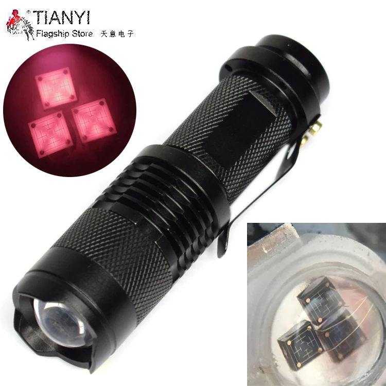 

IR red light LED Flashlight IR850nm torch mini miniature torch Infrared Night Vision Camera Fill Light LED Lamp For1x AA Battery