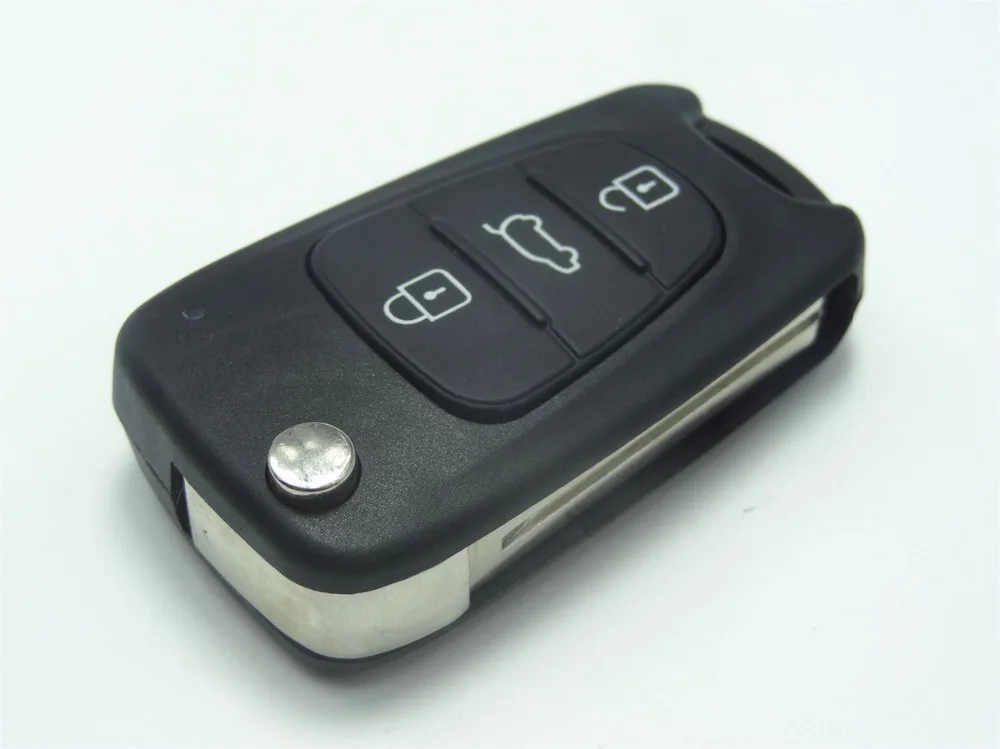 Replace Flip Key Shell fit for HYUNDAI I30 I35 Key Fob 3 button replacement key case for car 1pc