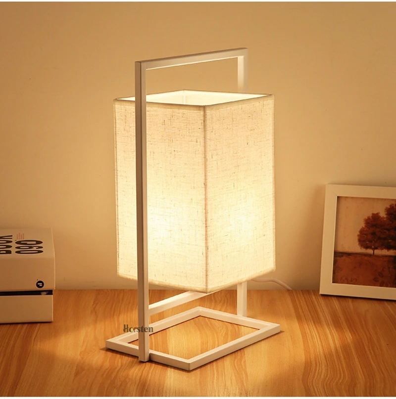 Nordic Modern Simple Fabric Iron Table Lamp E27 Table Lights Bedside Lamps For Bedroom Living Room Study Home Lighting (10)