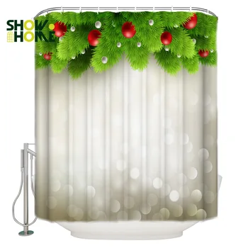 

SHOWHOME Shower Curtain Christmas Tree Decoration Shower Curtain Bathroom Curtain Home Decoration