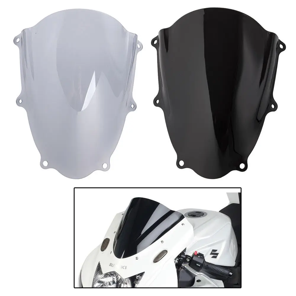 

Motorcycle Deflectors Windshield Windscreen Wind Shield Screen Protector for 2017-2018 Suzuki GSXR 1000 Black / Light Smoke