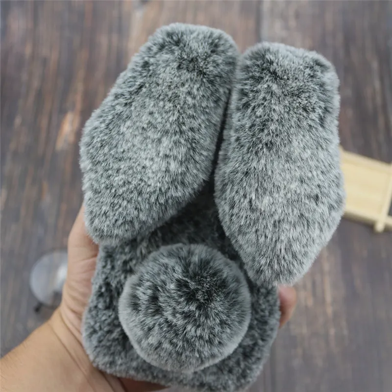 

Cute Rabbit Warm Furry Plush Fur Case For Xiaomi Mi 8 8SE Case Soft TPU Back Cover For Xiaomi Mi 8 SE Mi8 Diamond Phone Case