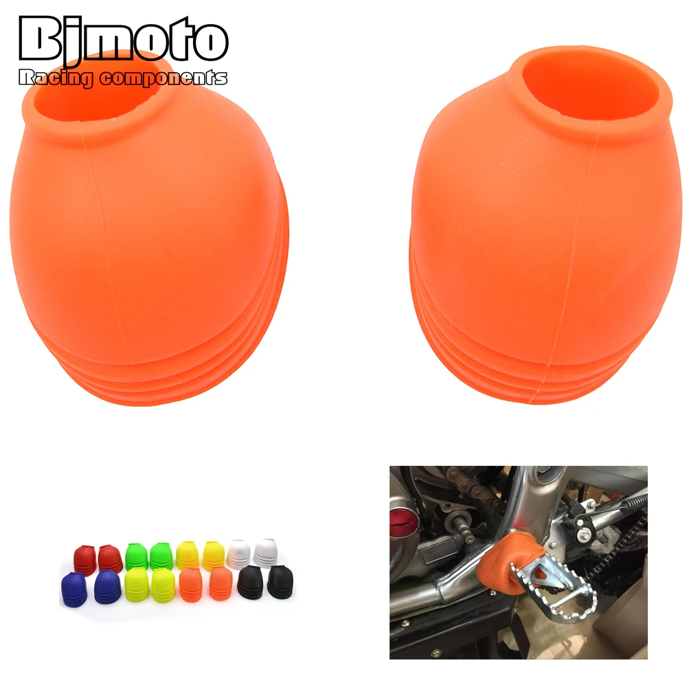

10Pairs Moto Off Road Bike Foot Peg Rest Footpeg Anti Dust Cover Guard Protectors For KTM Kawasaki Dirt bike Dust-proof Cover