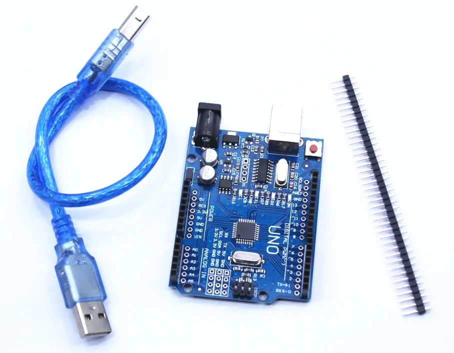 board with cable Высокое качество один Комплект UNO R3 CH340G+ MEGA328P Чип 16 МГц для Arduino UNO R3 макетная плата+ USB кабель - Цвет: board with cable
