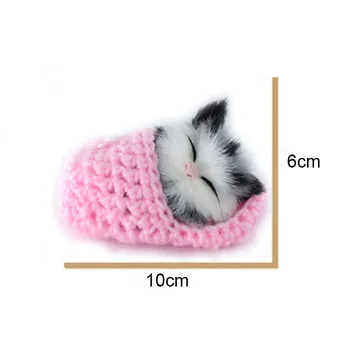 

Lifelike Kid Toys Cute Plush Slippers Cat Soft Doll Simulation Sound Toys FJ88