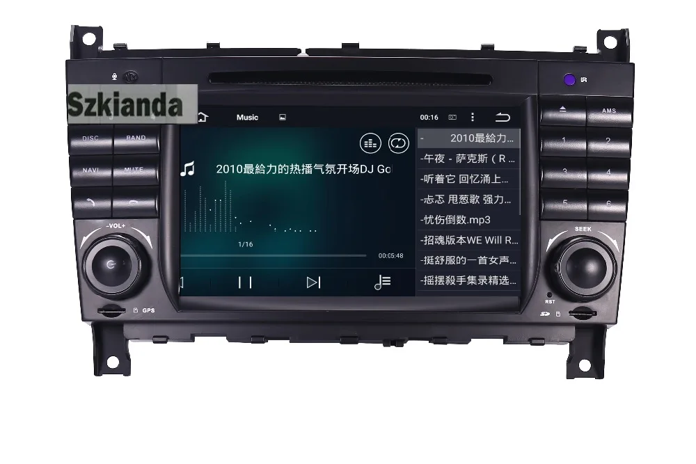 Discount 7"Android 9.0 Car DVD for Mercedes Benz C Class W203 2004-2007 c200 C230 C240 C320 C350 CLK W209 2005 Sat Navi GPS Radio WiFi 25