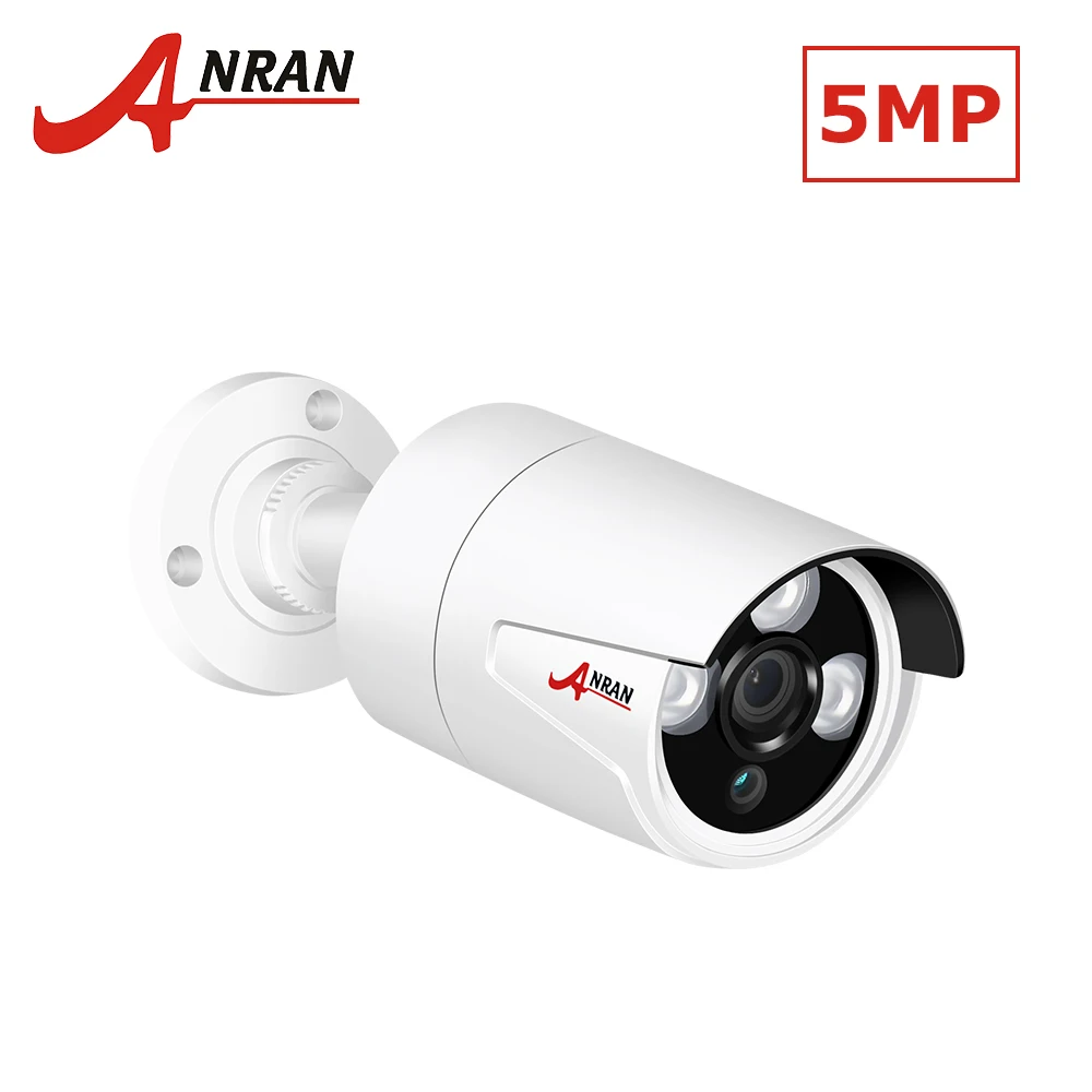

ANRAN 48V POE IP Camera 5.0MP Security Camera H.265 POE Surveillance CCTV Outdoor 1920P CCTV Camera IR CUT Infrared ONVIF P2P