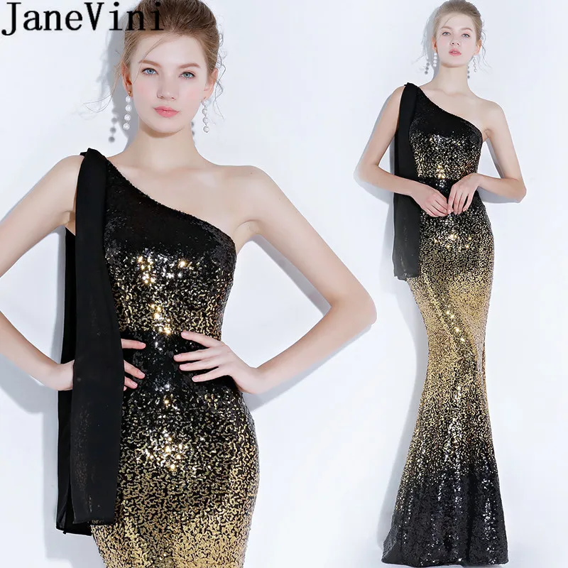 black and gold bridesmaid dresses