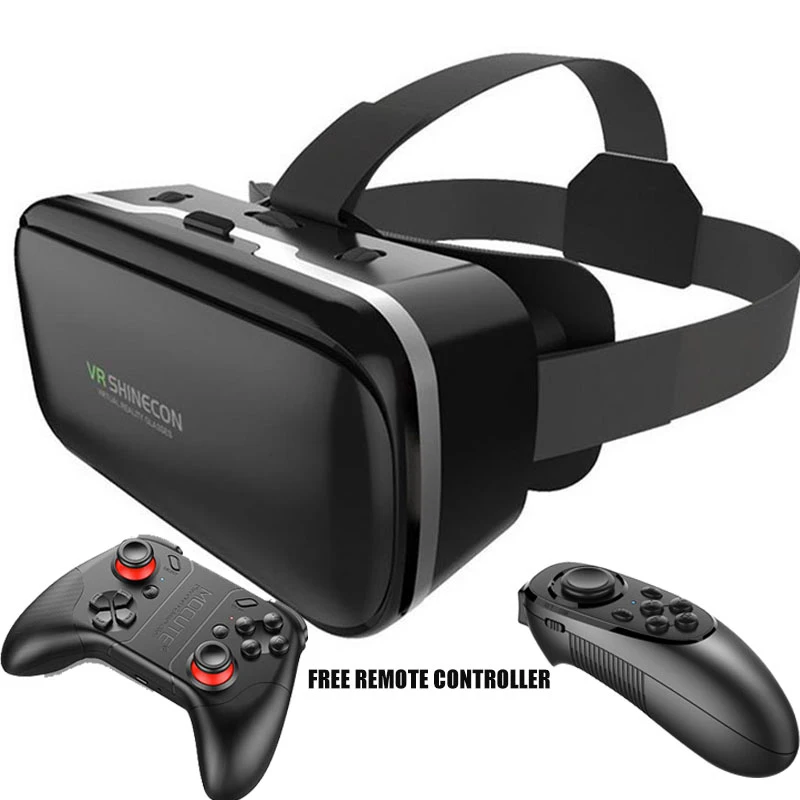 

VR Shinecon VI 6th Virtual Reality Headset VR 2.0 3D Glasses Google Cardboard for 4.7-6.0 inch Smartphone + Remote Control