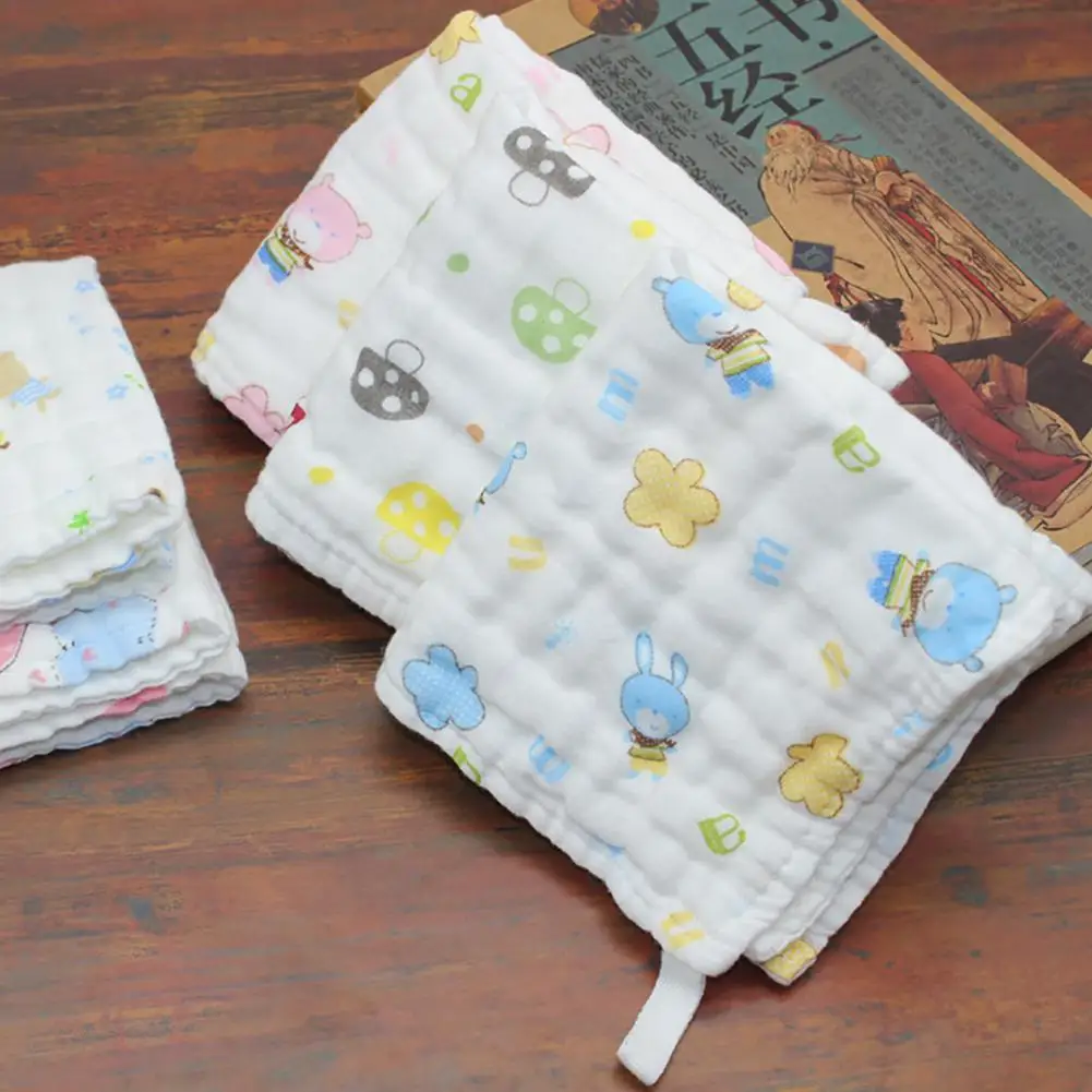 Kidlove 2 шт. 6-слойный мыть газовое квадратное полотенце для лица для душа 25x25 см