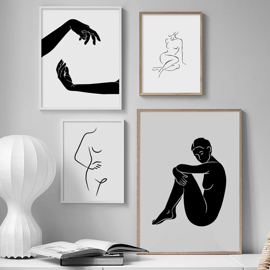 مثير امرأة مجردة خط الجسم الفن بسيط الرسم على لوحات القماش الجدارية الشمال الملصقات والمطبوعات جدار صور لغرفة المعيشة ديكور مثير امرأة مجردة خط الجسم الفن بسيط الرسم على لوحات القماش الجدارية الشمال الملصقات والمطبوعات جدار صور لغرفة المعيشة ديكور