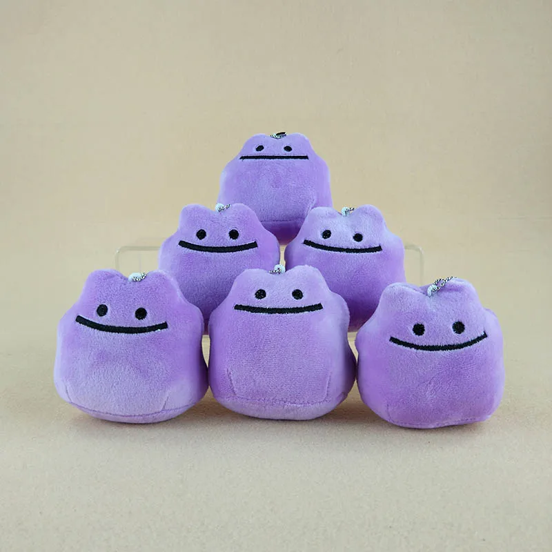 6cps lot 10cm Kawaii Plush Ditto Pendant Keychain Soft Stuffed Doll Toys For Kids Gifts
