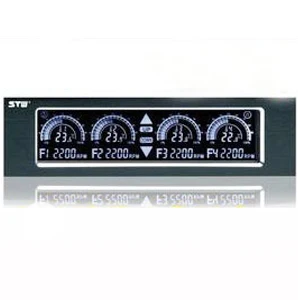 STW 5043 touch screen 4 channel fan speed controller front