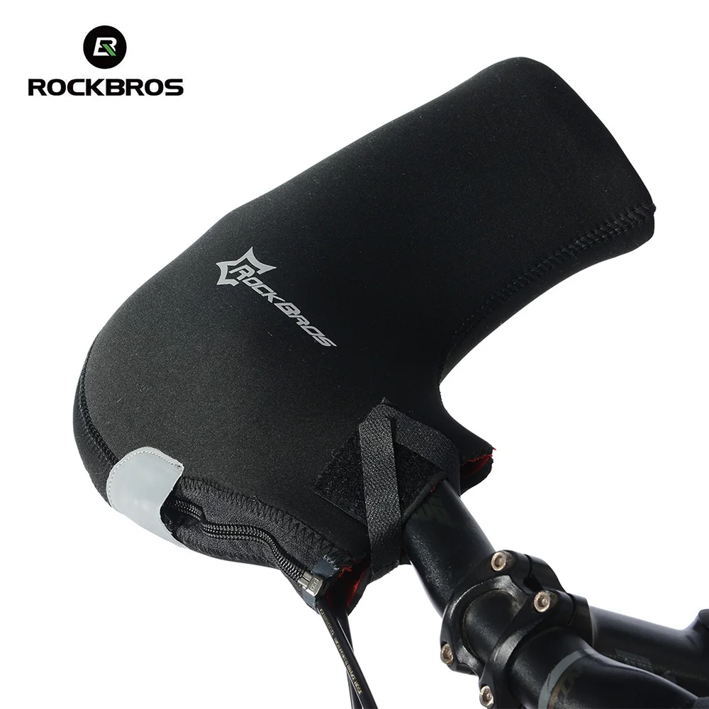 ROCKBROS велосипедные перчатки для руля на руль неопреновые непромокаемые зимние