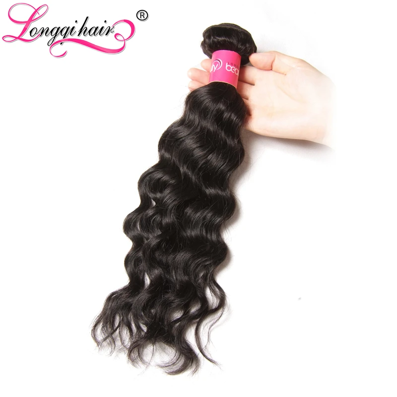 

Longqi Hair Peruvian Natural Wave Hair Weft 1PC Remy Human Hair 10inch to 26inch Natural Black Hair Extensions Free Shipping