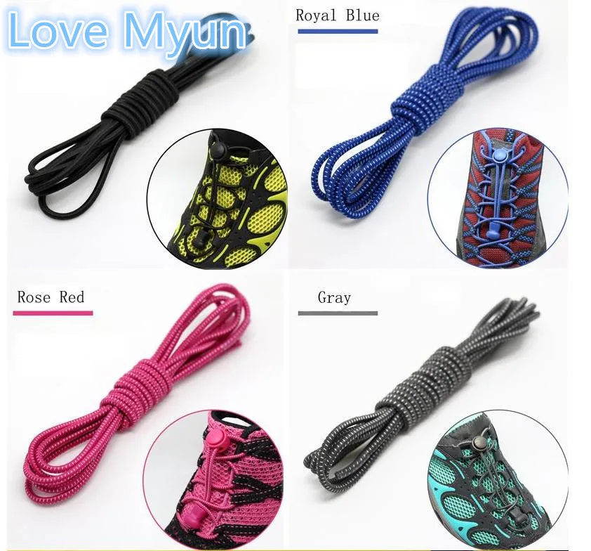 

Unisex shoelaces outdoor sport casual shoes lace children safety rubber elastic cord shoelace shoelaces black white brown blue