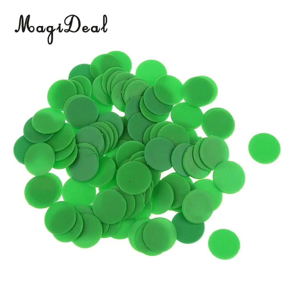 MagiDeal 100 Opaque Plastic Board Game Counters Tiddly winks Numeracy Teaching for Pub Club Party Supplies Birthday Gift