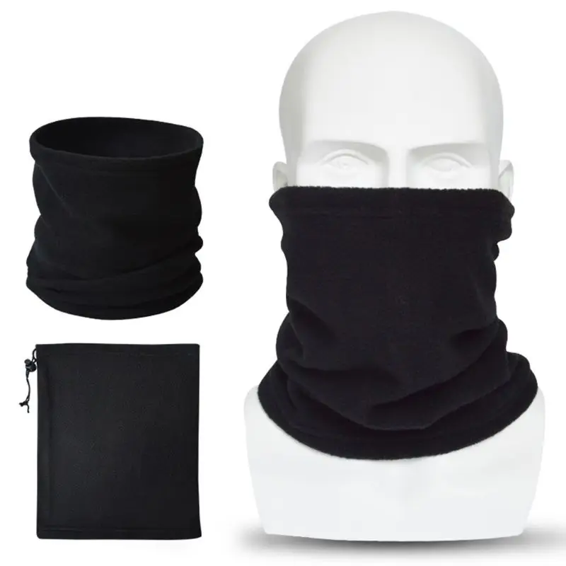 

Men Unisex Winter Thicken Polar Fleece Balaclava Neck Warmer Solid Motorcycle Face Mask Windproof Helmet Liner Adjustable