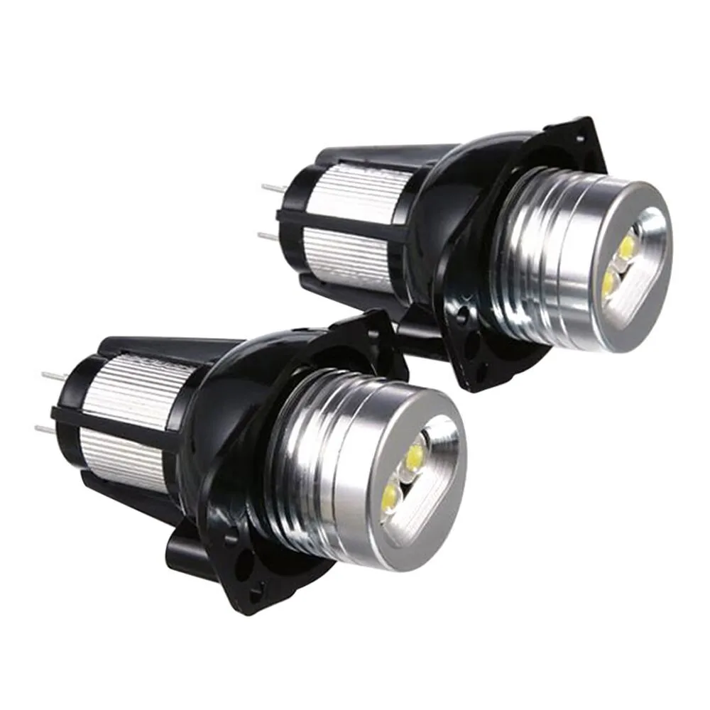 Car Light 2 PCS E90 Angel Eyes Halo Ring LED Light 6W Marker Bulb Xenon White for BMW F16 - Цвет: A