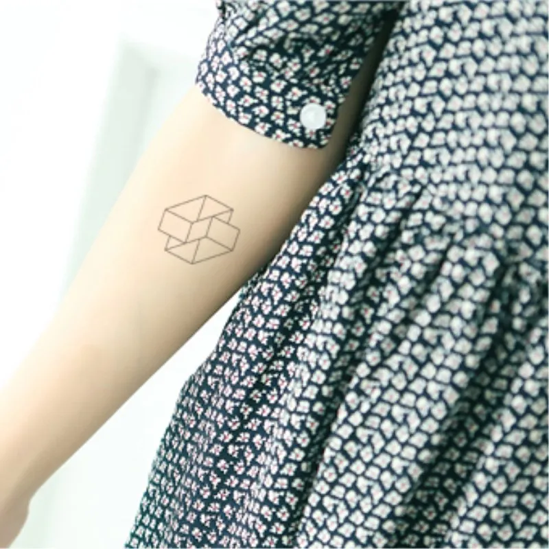 

Tattoo paste cube waterproof layer Small pure and fresh and harajuku set