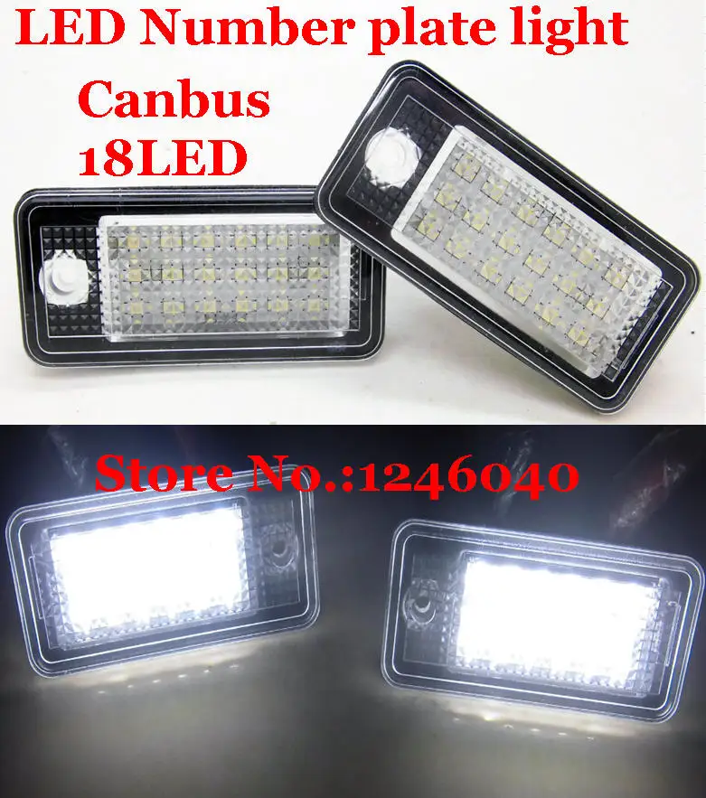 CANBUS Error Free LED License Plate Light For Audi A3 A4 S3 S4 A6 S6 Q7 A8 RS4 A