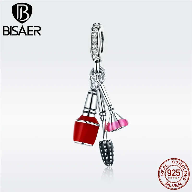 

2019 Charm Pendant 925 Sterling Silver Nail Bush Set Chic Lady Charm fit for Women Bracelet Summer Jewelry Collection GXC785