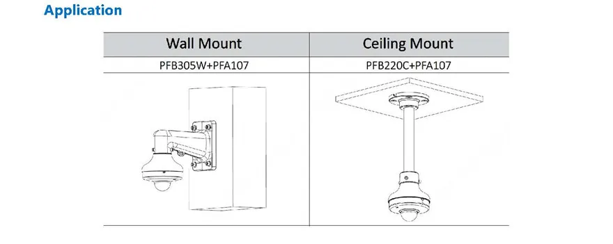 Dahua адаптер пластина PT сетевая камера PFA107 аккуратный и интегрированный дизайн камеры видеонаблюдения кронштейн PFA107