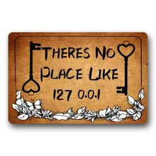 Theres No Place Like 127 0.0.1 hallway front door mats Rug mat Decorative Doormat Indoor/Outdoor Doormat Easy to clean debra clopton no place like home