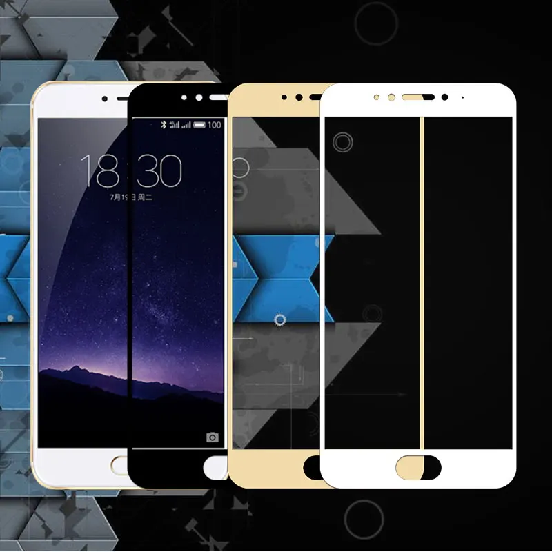 

Meizu MX6 Screen Protector 9H Hardness Full Cover Anti-Explosion Tempered Glass Meizu MX6 MX 6 Guard Protective Film 5.5"+Gift