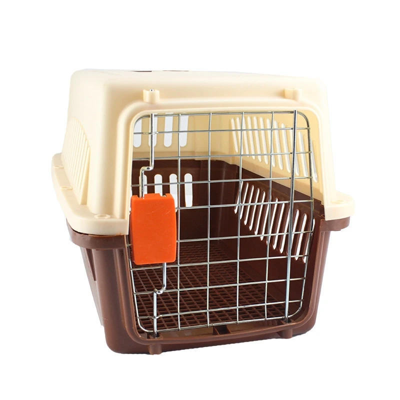 

New Durable Transfer Perro Air Box With Handle Cat Transport Bag Plastic Flight Chien Case Hot Sale Pet Flycase For Traveling