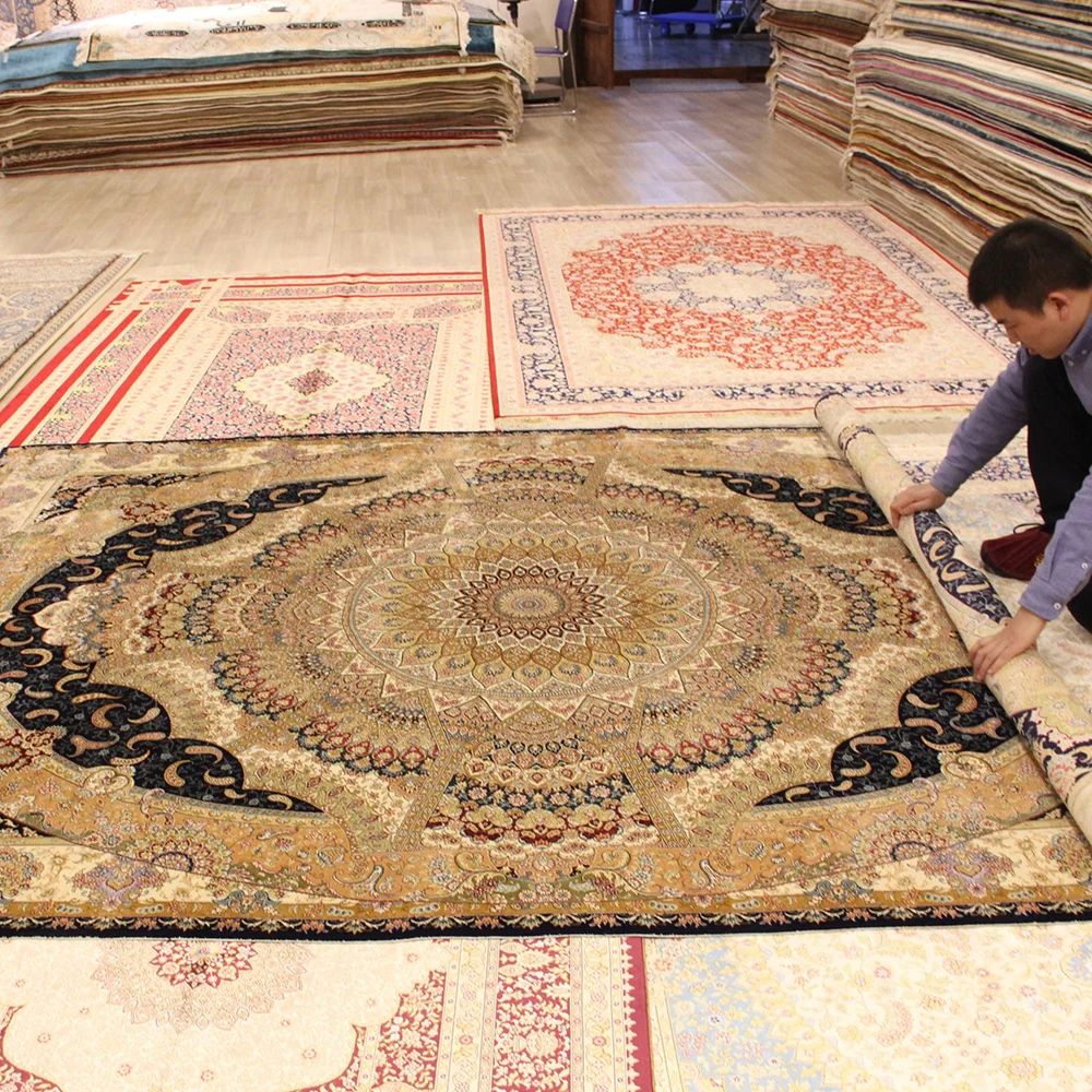 Yilong 6 'x9. 5' ручной Шелковый персидский коврик Мебель Роскошный Ковер 1632|Коврик|