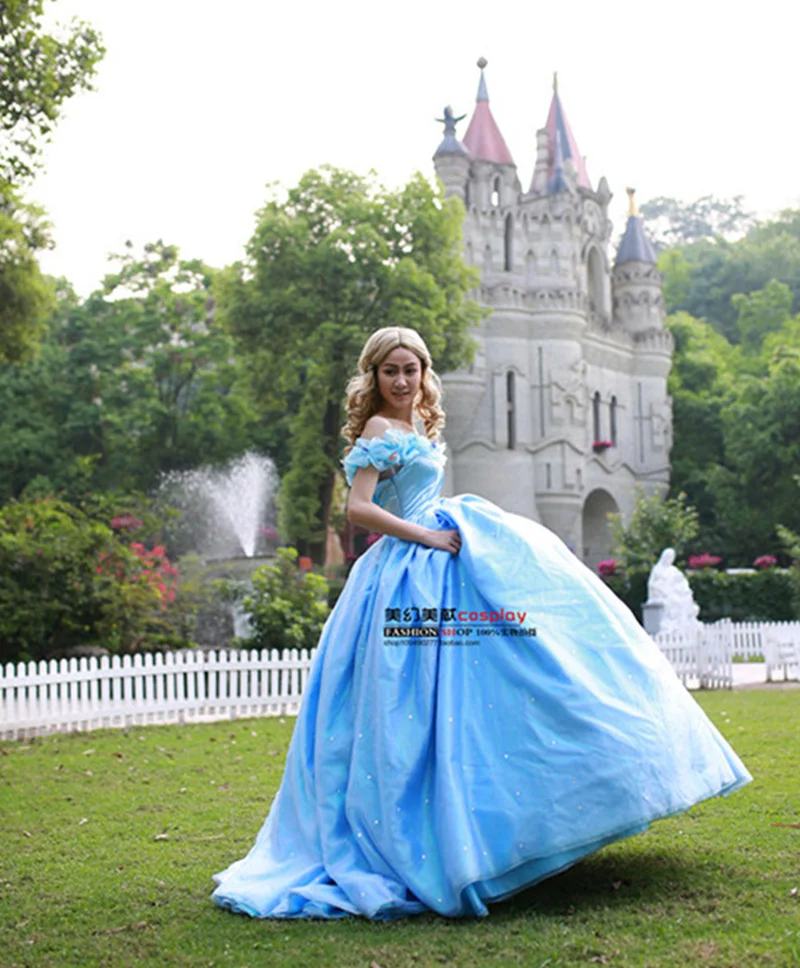 6 слоев роскошное женское платье Золушки, светильник, голубое платье принцессы, нарядный костюм Синди, сценическое платье-баллон на шнуровке, принимаем заказ на заказ