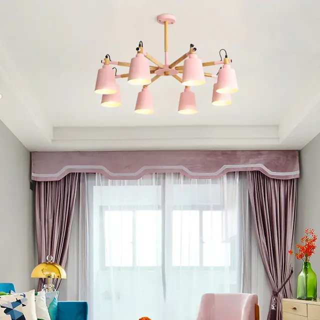 Black White Yellow Pink Grey Chandelier Light Large Modern