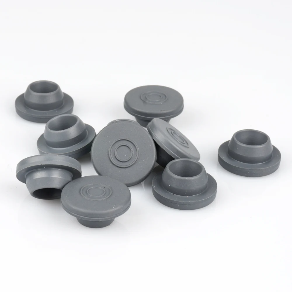 100pcs/lot 13mm 20mm Grey Color Butyl Rubber Stopper Medical Rubber for Vials Rubber Sealing Injection Vials Stopper Rubber Cap