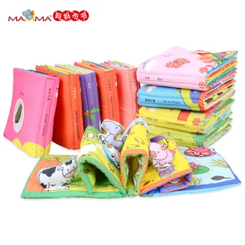 

Candice guo! baby toy soft stereo cloth book baby first book warm family brain development cognitive ability toy gift 1pc