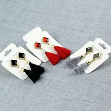 E075 Новое поступление, черные серьги с кисточками для Женщин, Модные Винтажные серьги-кисточки с кристаллами, Элегантные Изящные женские серьги, Лидер продаж