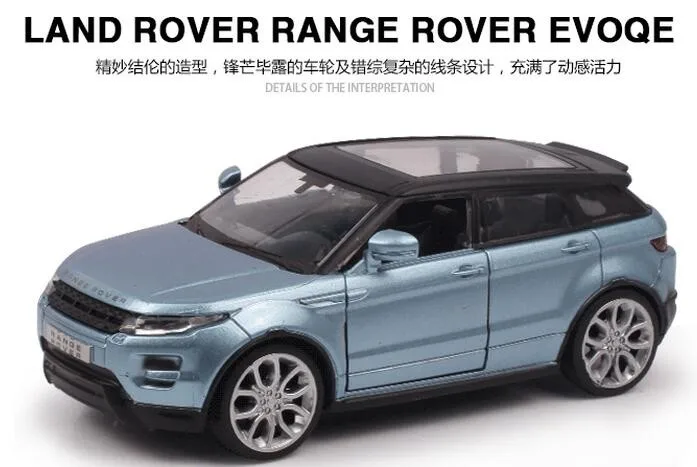 Сплав модель автомобиля SUV 1:35 для Land Rover Evoque Diecast игрушки отступить автомобиля коллекция малыш подарки модель суперкара