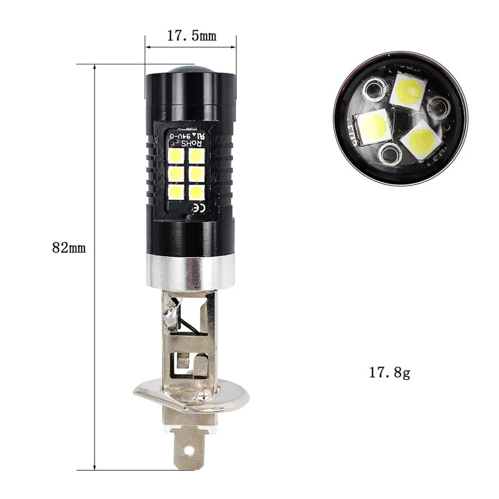 2 шт. H1 3030 6500 K DC12V 21 Вт Автомобильный светодиодный противотуманный свет 21 светодиодный Автомобильный свет лампы 21 Вт