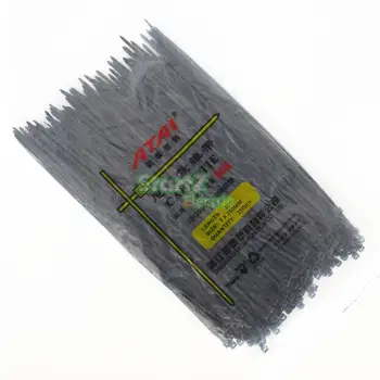 

250PCS 5X250mm ( 10'' Inch) Black Self Lock Plastic Nylon Cable Ties Zip Wire