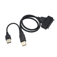 Wholesale USB 2.0 to SATA 7+15 Pin Adapter Cable 22 Pin For 2.5" HDD Hard Disk Drive With USB Power Cable for Raspberry pi 3